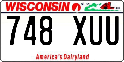 WI license plate 748XUU