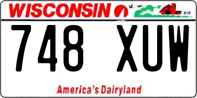 WI license plate 748XUW
