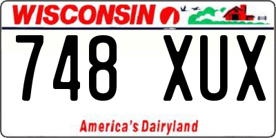 WI license plate 748XUX