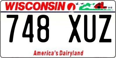 WI license plate 748XUZ