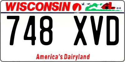WI license plate 748XVD