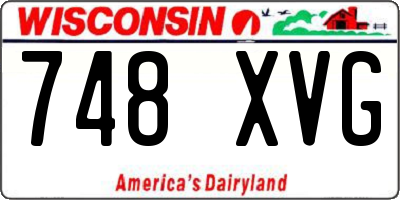 WI license plate 748XVG