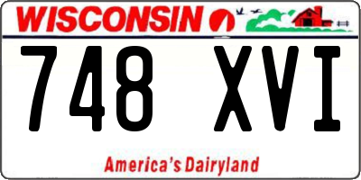 WI license plate 748XVI