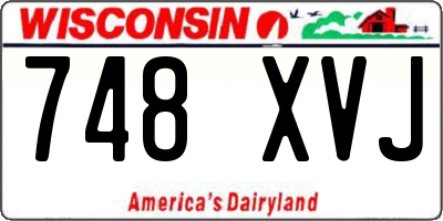 WI license plate 748XVJ