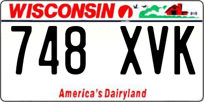 WI license plate 748XVK