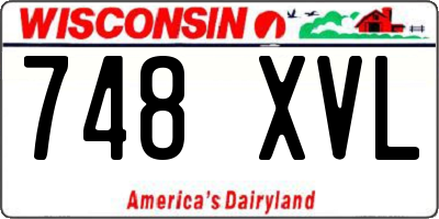 WI license plate 748XVL