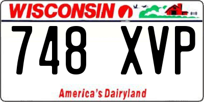WI license plate 748XVP