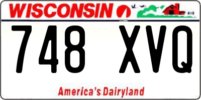 WI license plate 748XVQ