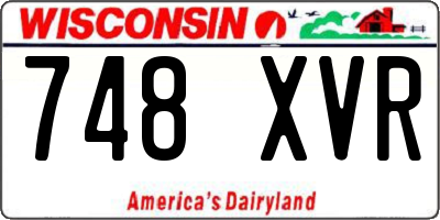 WI license plate 748XVR