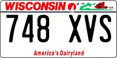WI license plate 748XVS