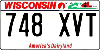 WI license plate 748XVT