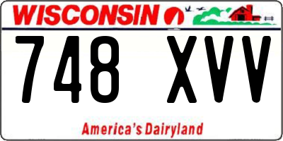 WI license plate 748XVV