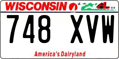 WI license plate 748XVW