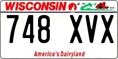 WI license plate 748XVX