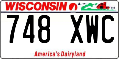 WI license plate 748XWC
