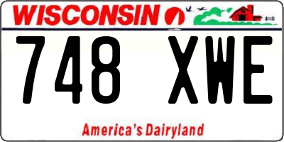 WI license plate 748XWE