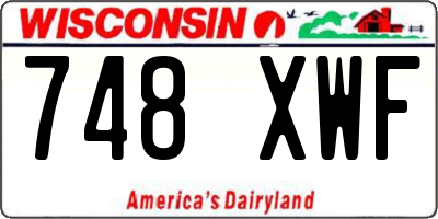 WI license plate 748XWF