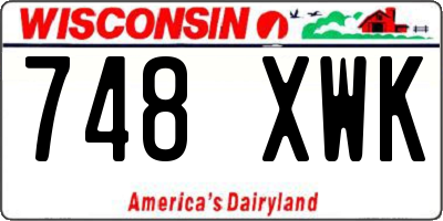 WI license plate 748XWK