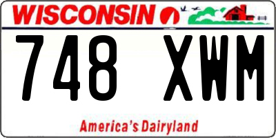 WI license plate 748XWM