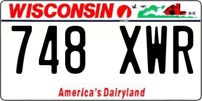 WI license plate 748XWR