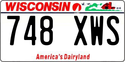 WI license plate 748XWS