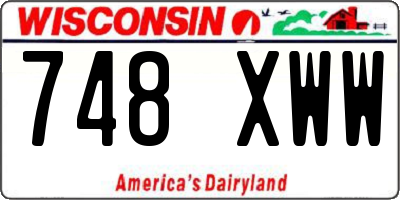 WI license plate 748XWW