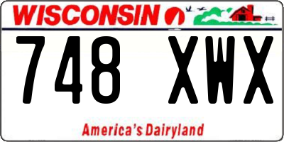 WI license plate 748XWX