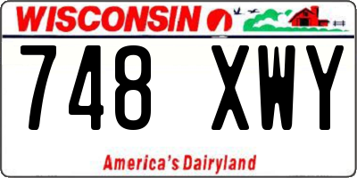 WI license plate 748XWY