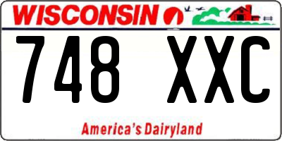 WI license plate 748XXC