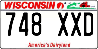 WI license plate 748XXD