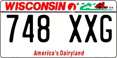 WI license plate 748XXG