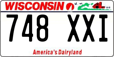 WI license plate 748XXI