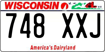WI license plate 748XXJ
