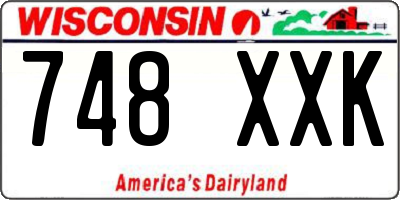 WI license plate 748XXK