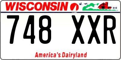 WI license plate 748XXR