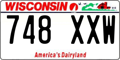 WI license plate 748XXW