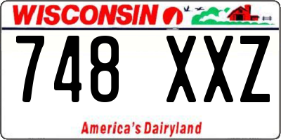 WI license plate 748XXZ