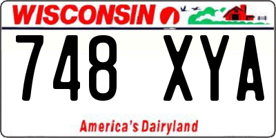 WI license plate 748XYA
