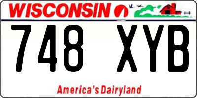 WI license plate 748XYB