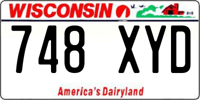 WI license plate 748XYD