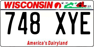 WI license plate 748XYE