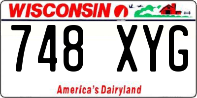 WI license plate 748XYG