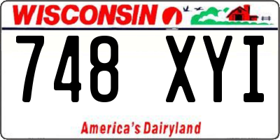 WI license plate 748XYI