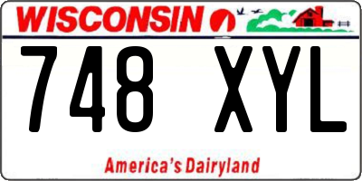 WI license plate 748XYL