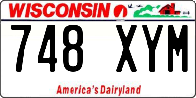 WI license plate 748XYM