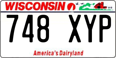 WI license plate 748XYP