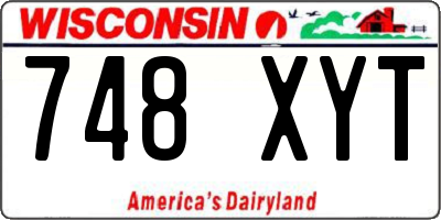 WI license plate 748XYT