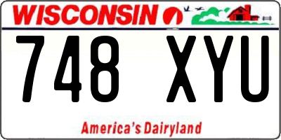 WI license plate 748XYU