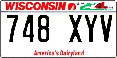 WI license plate 748XYV