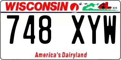 WI license plate 748XYW